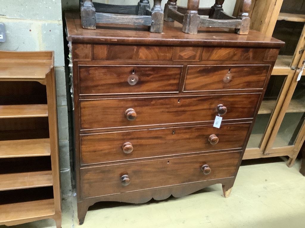 A George IV mahogany chest, width 109cm, depth 55cm, height 115cm